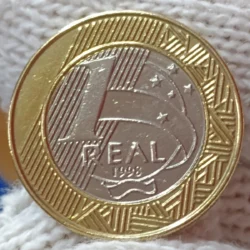 Moeda 1 Real 1998 Direitos Humanos Reverso