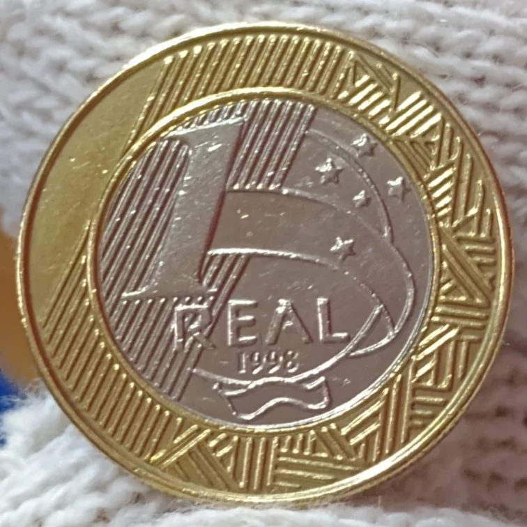 Moeda 1 Real 1998 Direitos Humanos Reverso