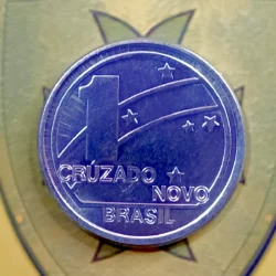 Moeda de 1 Cruzado Novo (1989) vs. 1 Real (2014) Dados Frios de Tiragem e Preço